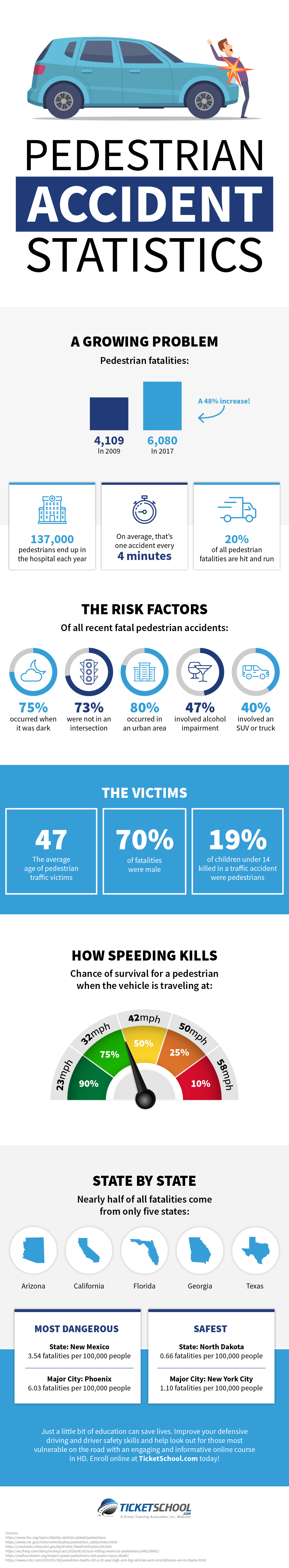 Pedestrian Accident Statistics Infographic